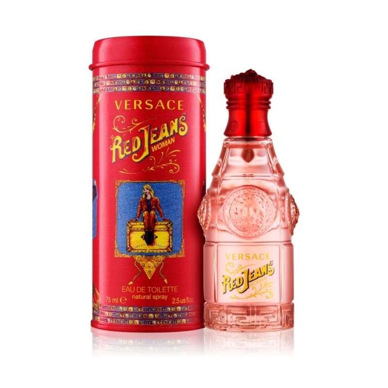 Versace red jeans